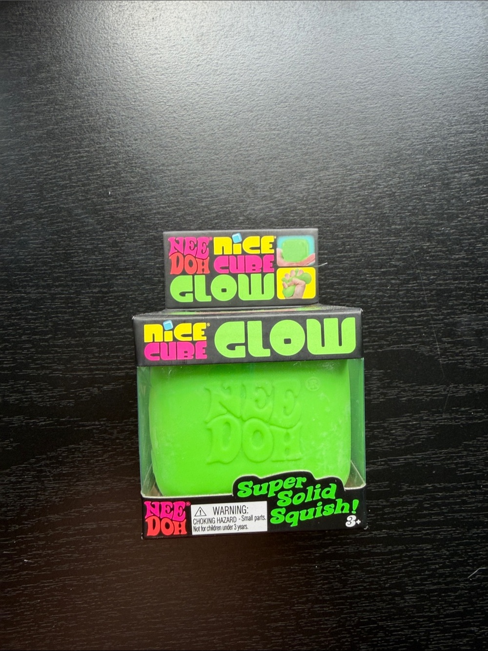 NeeDoh Nice Cube - Glow In The Dark - Green